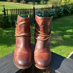 Freebird By Steven Brown Leather Ankle Boots